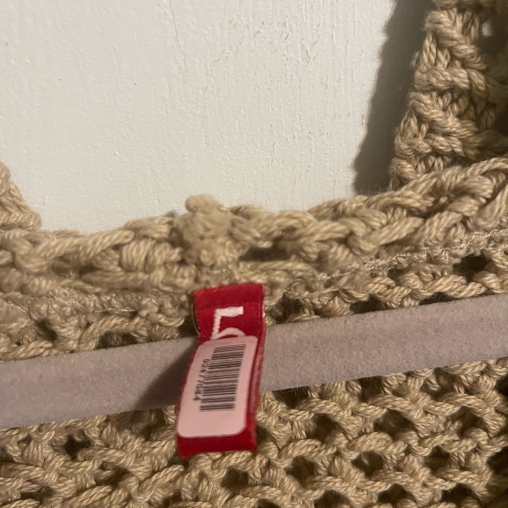 Women's Tan Knit Sweater - Picture 3 of 3